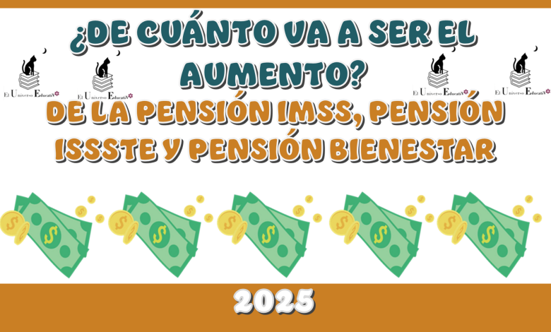 DE CUÁNTO VA SER EL AUMENTO DE LA PENSIÓN IMSS, PENSIÓN ISSSTE Y PENSIÓN BIENESTAR EN ESTE 2025