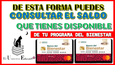 DE ESTA FORMA PUEDES CONSULTAR EL SALDO QUE TIENES DISPONIBLE DE TU PROGRAMA DEL BIENESTAR 