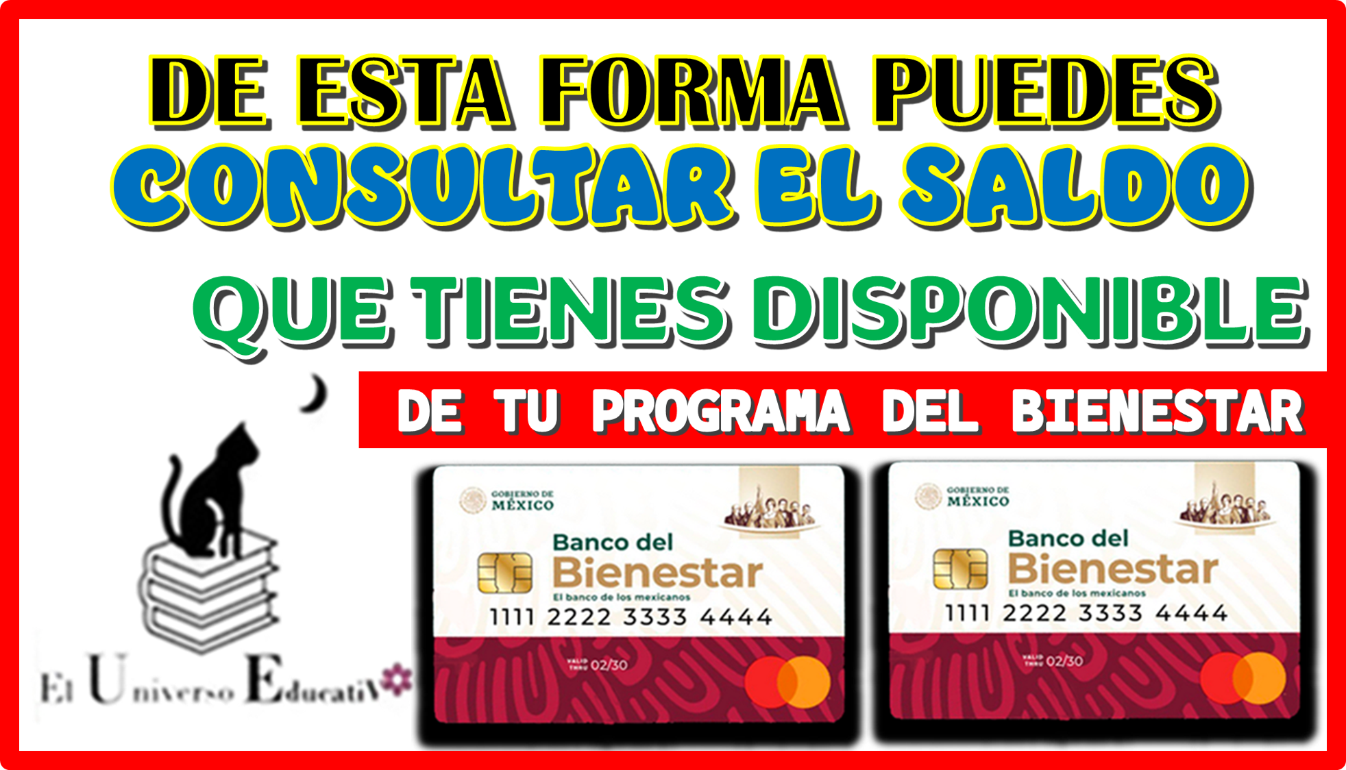 DE ESTA FORMA PUEDES CONSULTAR EL SALDO QUE TIENES DISPONIBLE DE TU PROGRAMA DEL BIENESTAR 