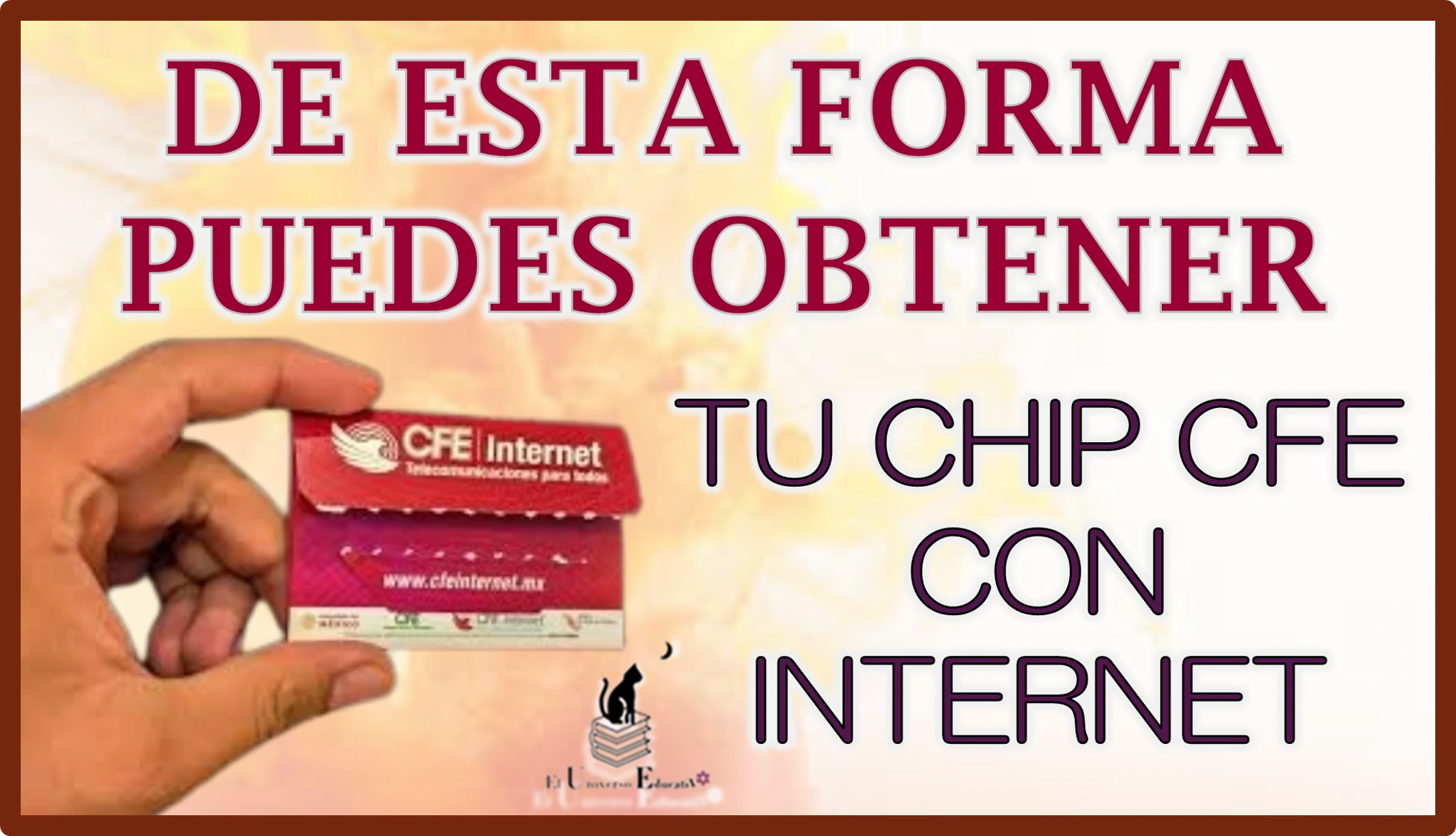 DE ESTA FORMA PUEDES OBTENER TU CHIP CFE CON INTERNET | TOTALMENTE GRATIS 