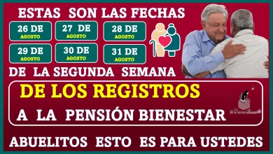 ESTAS SON LAS FECHAS DE LAS INCORPORACIONES DE LA SEGUNDA SEMANA DE LOS REGISTROS A LA PENSIÓN BIENESTAR...ABUELITOS ESTO ES PARA USTEDES 