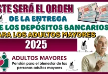 ESTE SERÁ EL ORDEN DE LA ENTREGA DE LOS DEPÓSITOS BANCARIOS PARA LOS ADULTOS MAYORES | 2025 