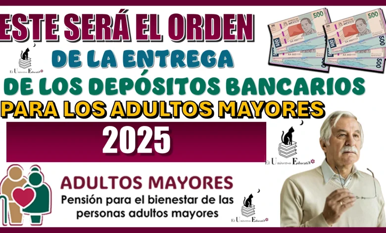 ESTE SERÁ EL ORDEN DE LA ENTREGA DE LOS DEPÓSITOS BANCARIOS PARA LOS ADULTOS MAYORES | 2025 