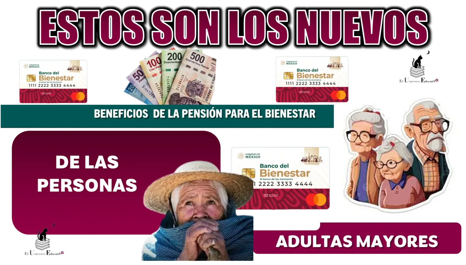 ESTOS SON LOS NUEVOS BENEFICIOS DE LA PENSIÓN PARA EL BIENESTAR DE LAS PERSONAS ADULTAS MAYORES