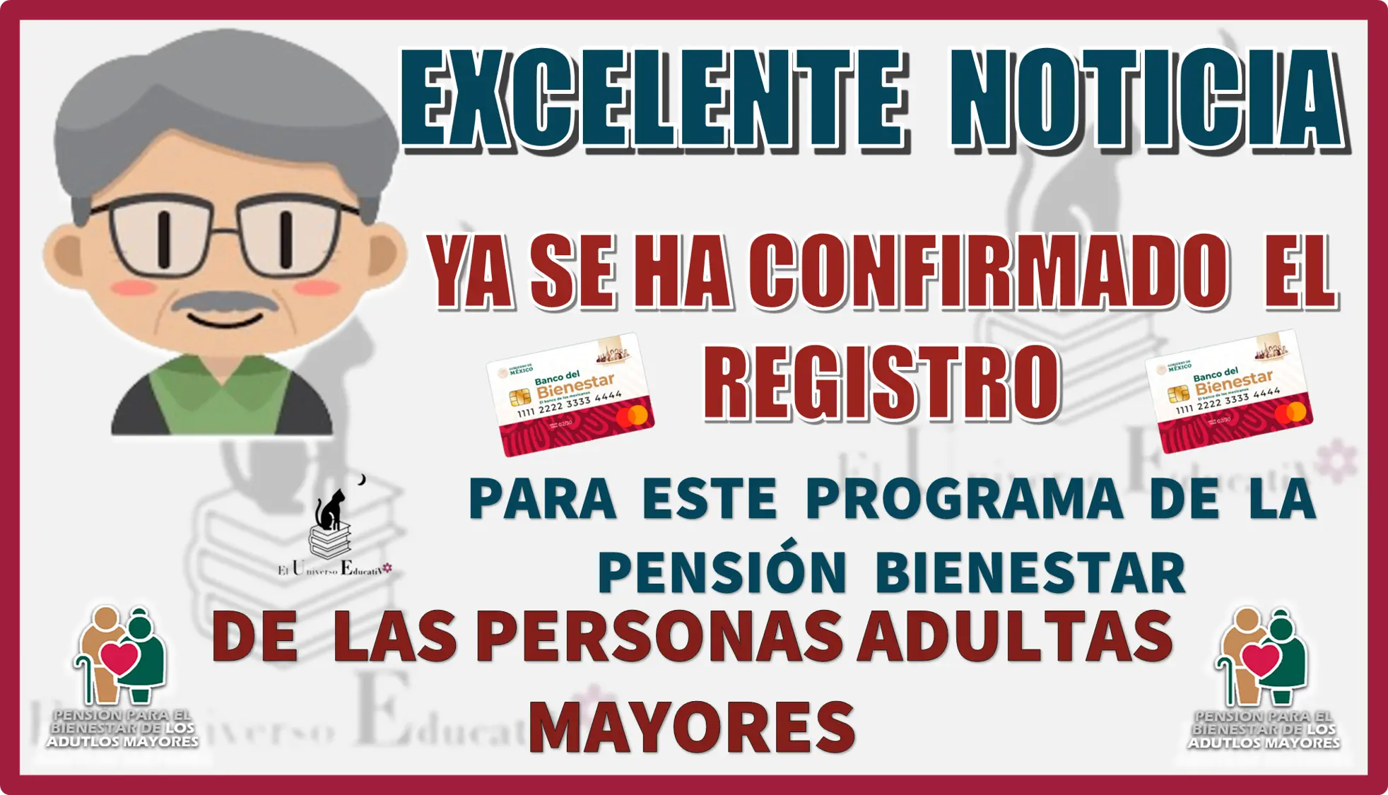 EXCELENTE NOTICIA... YA SE HA CONFIRMADO EL REGISTRO PARA ESTE PROGRAMA DE LA PENSIÓN PARA EL BIENESTAR DE LAS PERSONAS ADULTAS MAYORES 