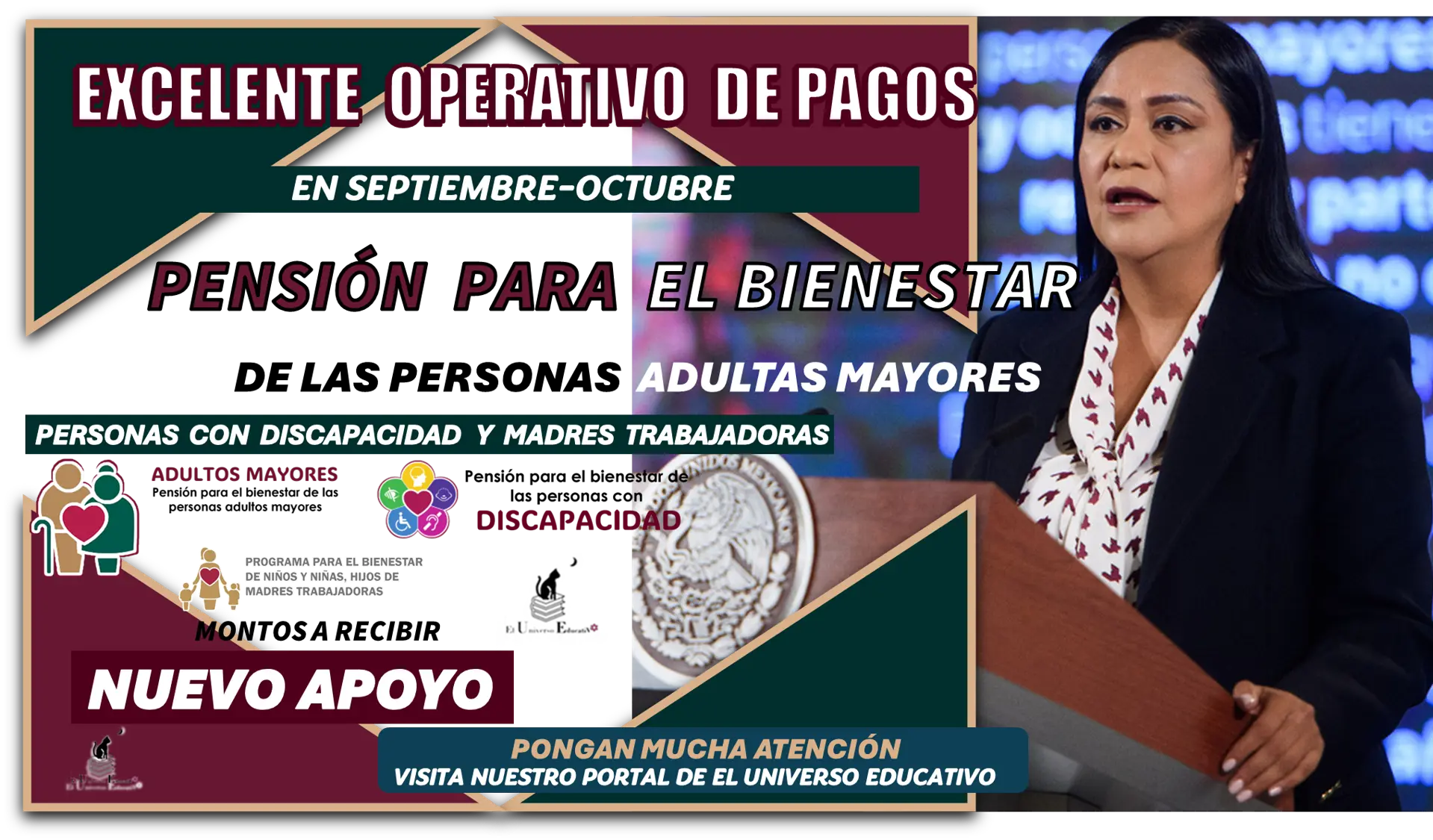 EXCELENTE OPERATIVO DE PAGOS EN SEPTIEMBRE-OCTUBRE | PENSIÓN PARA EL BIENESTAR DE LAS PERSONAS ADULTAS MAYORES , PERSONAS CON DISCAPACIDAD Y MADRES TRABAJADORAS 