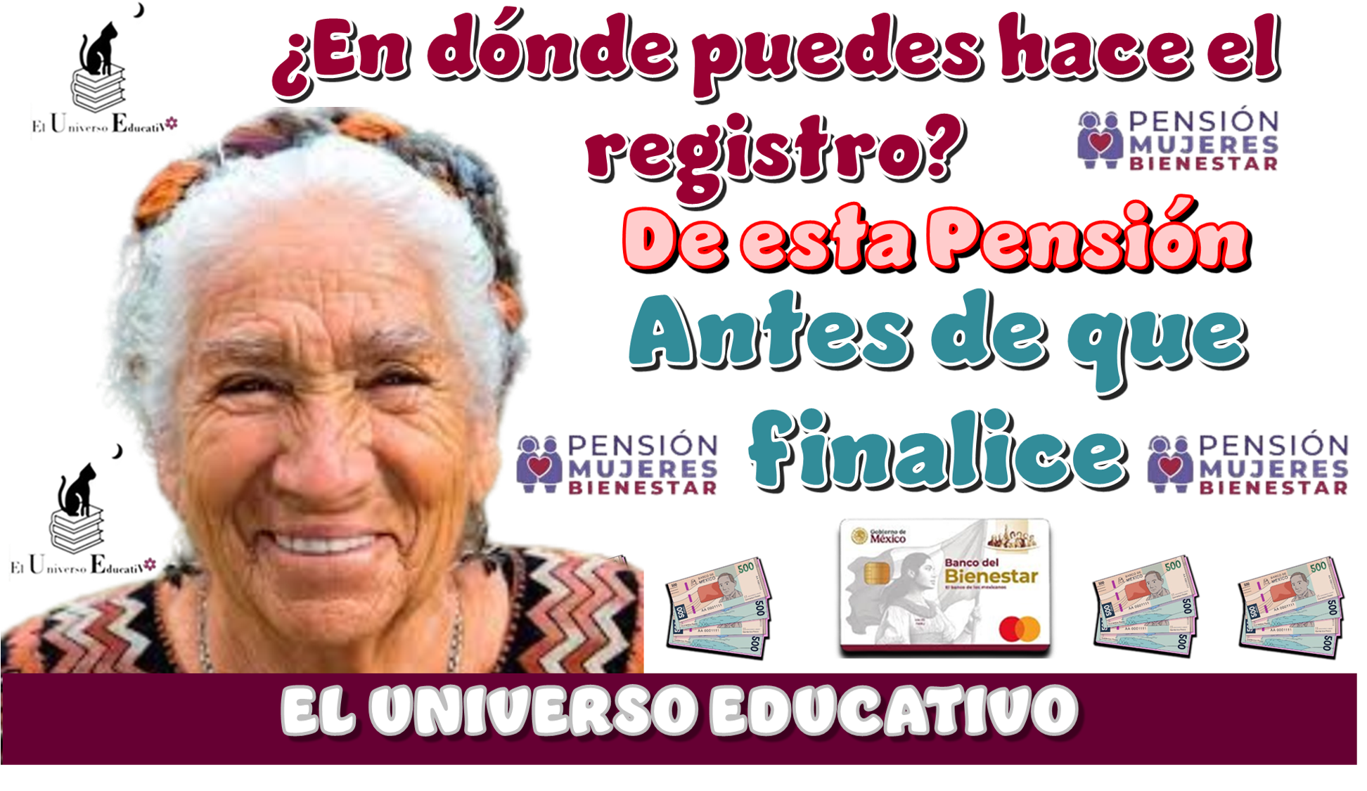 ¿En dónde puedes hacer el registro de esta Pensión antes de qué finalicen?