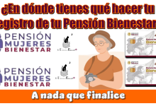 ¿En dónde tienes qué hacer tu registro de tu Pensión Bienestar?...A nada que finalice
