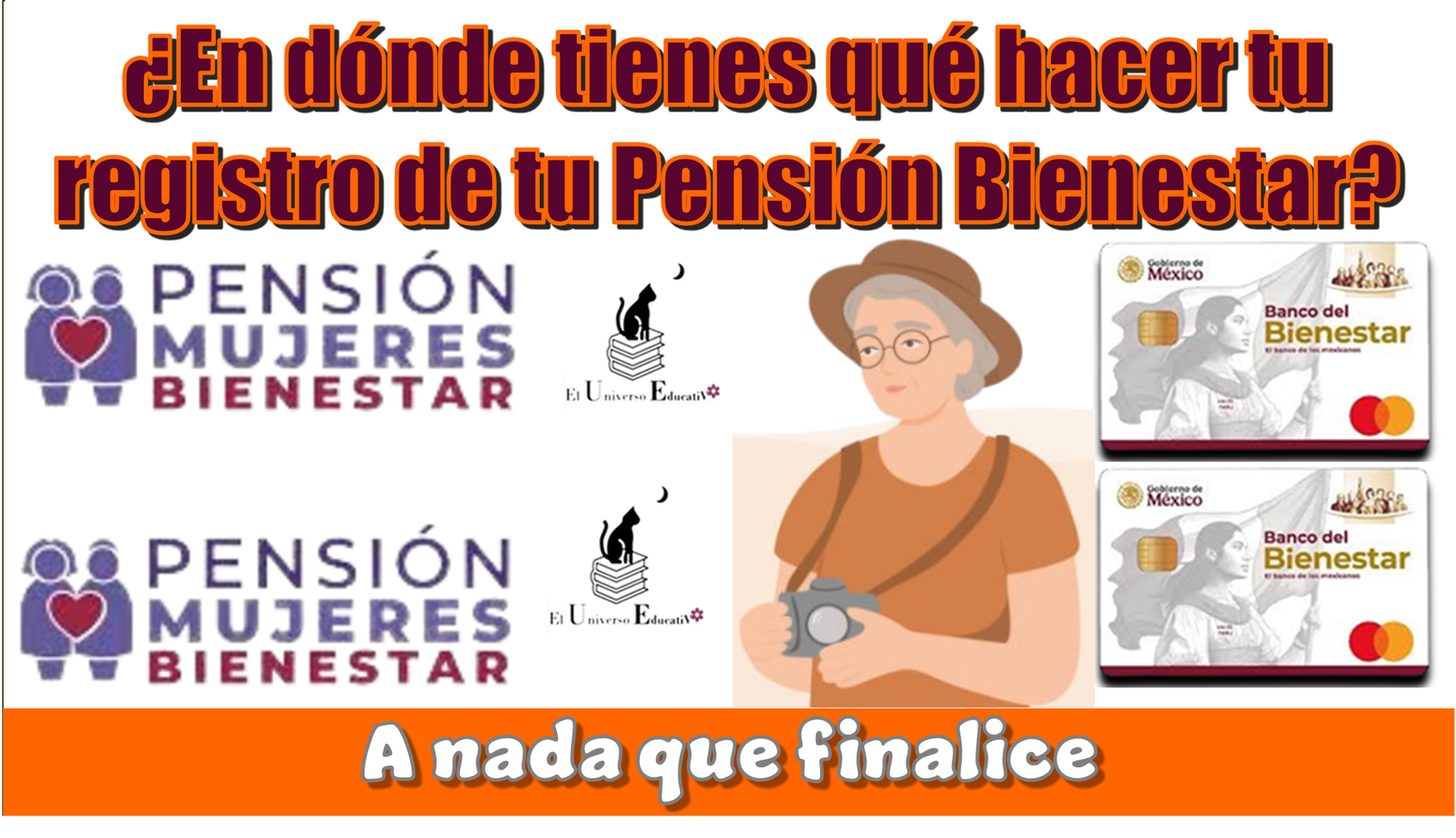 ¿En dónde tienes qué hacer tu registro de tu Pensión Bienestar?...A nada que finalice