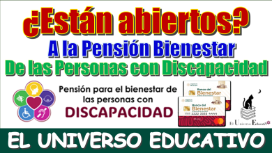 ¿Están abiertos lo registros a la Pensión Bienestar de las Personas con Discapacidad?