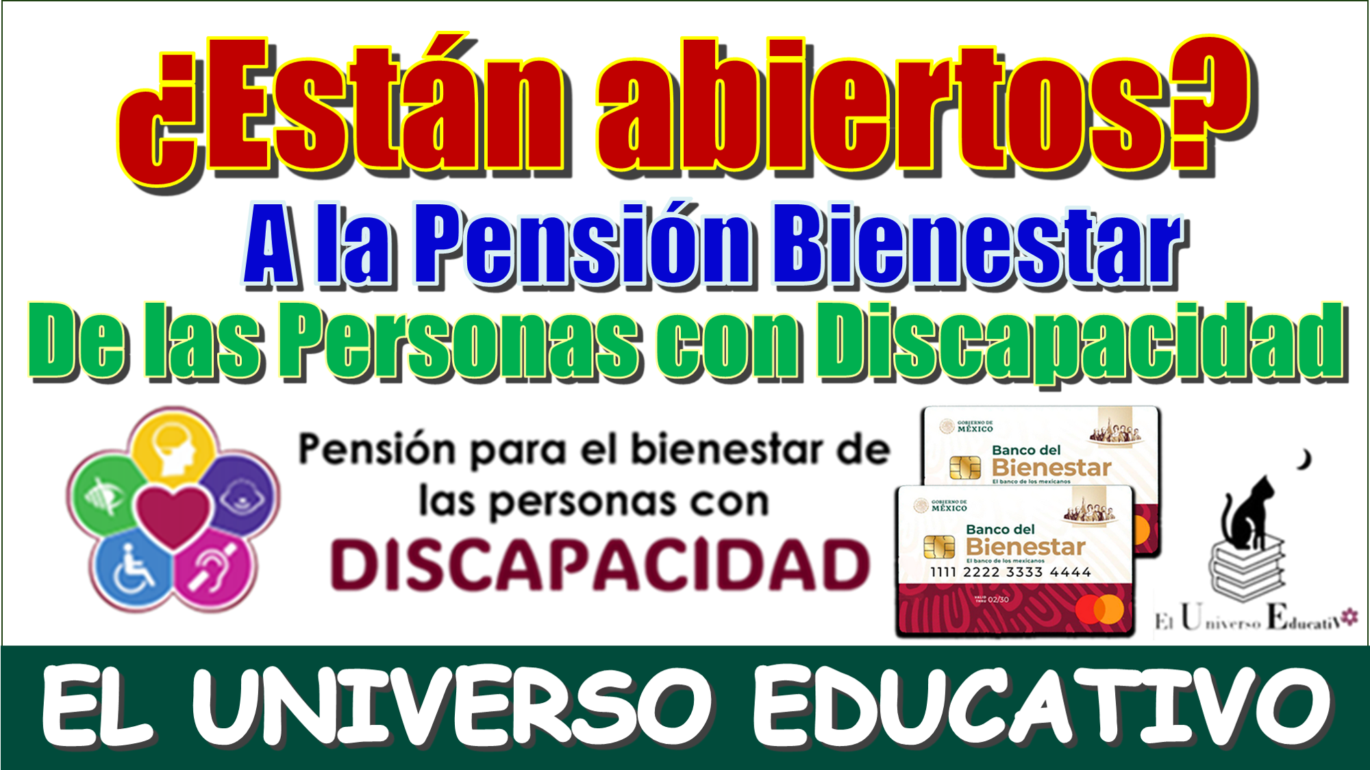 ¿Están abiertos lo registros a la Pensión Bienestar de las Personas con Discapacidad?