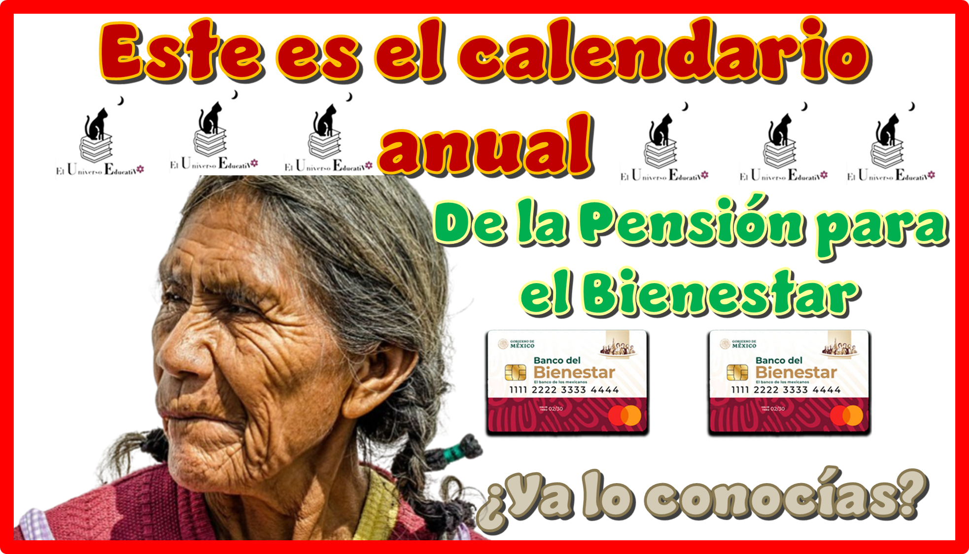 Este es el calendario anual de los pagos de la Pensión para el Bienestar...¿Ya lo conocías?