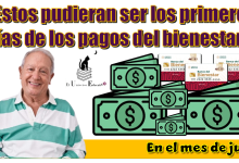 ¿Estos pudieran ser los primeros días de los pagos del bienestar en el mes de julio?…