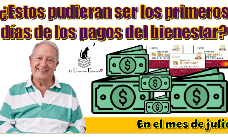 ¿Estos pudieran ser los primeros días de los pagos del bienestar en el mes de julio?…