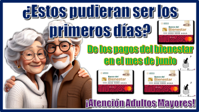 ¿Estos pudieran ser los primeros días de los pagos del bienestar en el mes de julio?…¡Atención Adultos Mayores!