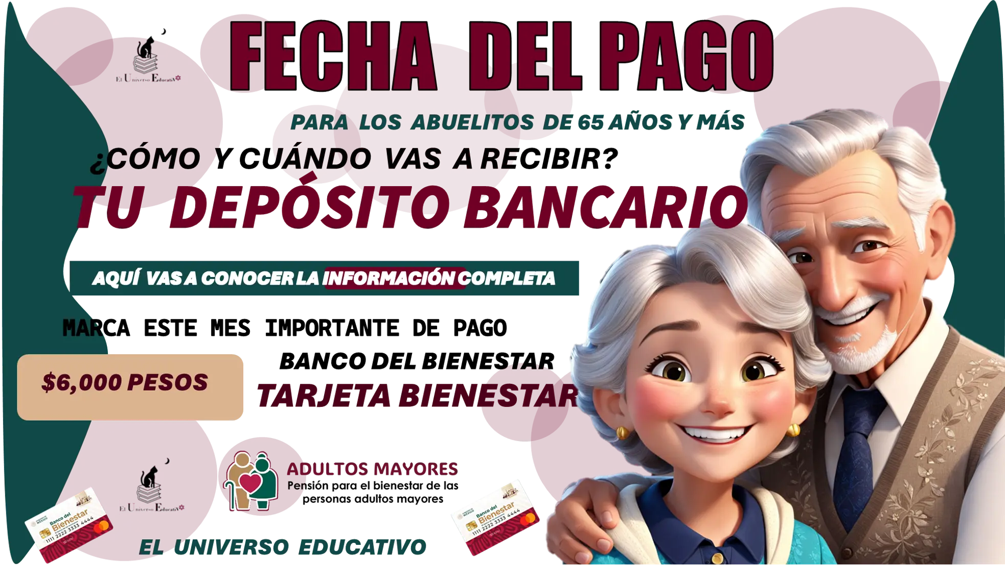 FECHA DEL PAGO PARA LOS ABUELITOS DE 65 AÑOS Y MÁS | ¿CÓMO Y CUÁNDO VAS A RECIBIR TU DEPÓSITO BANCARIO? 