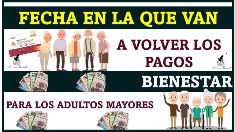 FECHA EN LA QUE VAN A VOLVER LOS PAGOS BIENESTAR PARA LOS ADULTOS MAYORES