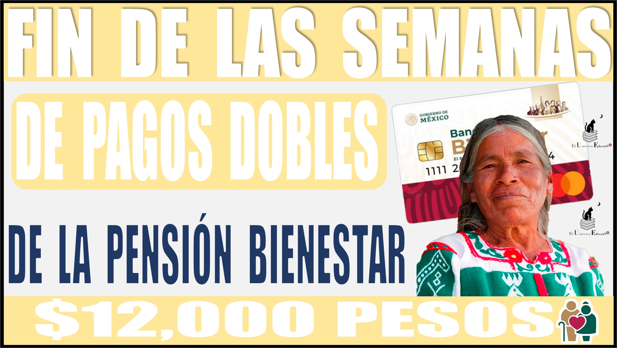 FIN DE LAS SEMANAS DE PAGOS DOBLES DE LA PENSIÓN BIENESTAR | $12,000 PESOS 