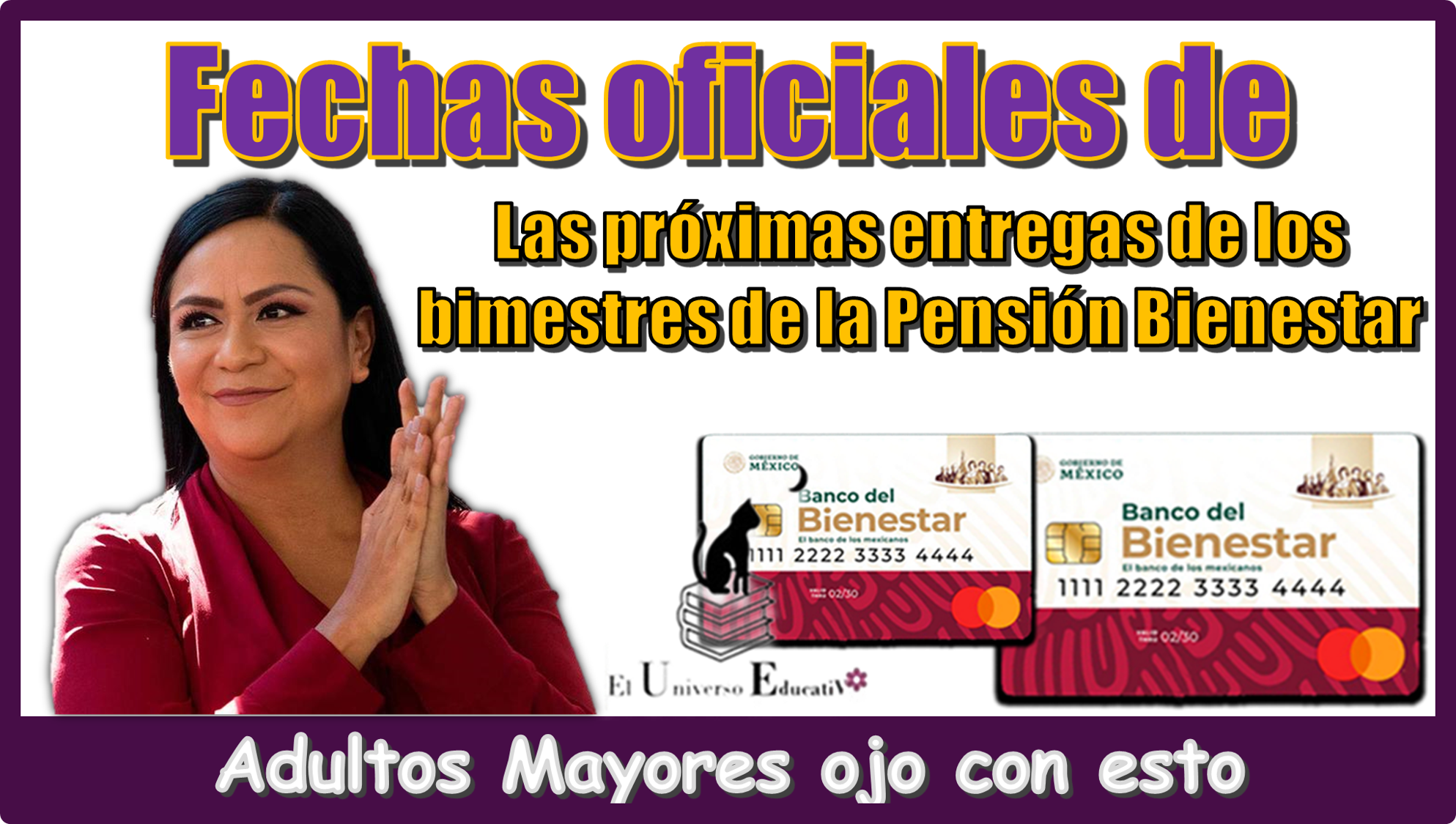 Fechas oficiales de las próximas entregas de los bimestre de la Pensión Bienestar...Adultos Mayores ojo con esto