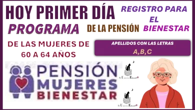 HOY PRIMER DÍA DE REGISTRO PARA EL PROGRAMA DE LA PENSIÓN BIENESTAR DE LAS MUJERES DE 60 A 64 AÑOS...APELLIDOS CON LAS LETRAS A, B, C 