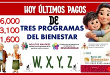 HOY ÚLTIMOS PAGOS DE: $6,000, $3,100 Y $1,600 PESOS | TRES PROGRAMAS DEL BIENESTAR 