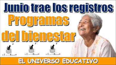 Junio trae los registros | Programas del bienestar