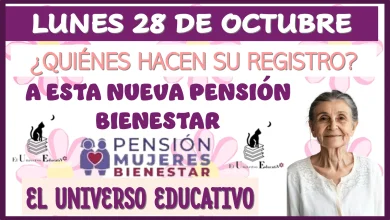 LUNES 28 DE OCTUBRE | ¿QUIÉNES HACEN SU REGISTRO A ESTA NUEVA PENSIÓN BIENESTAR?