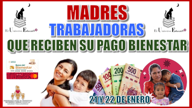 MADRES TRABAJADORAS QUE RECIBEN SU PAGO BIENESTAR ESTOS ÚTLIMOS DÍAS 21 Y 22 DE ENERO