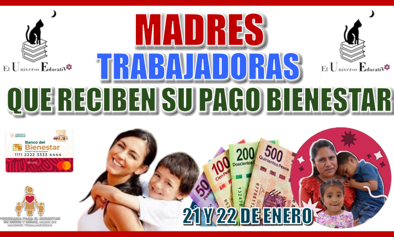 MADRES TRABAJADORAS QUE RECIBEN SU PAGO BIENESTAR ESTOS ÚTLIMOS DÍAS 21 Y 22 DE ENERO