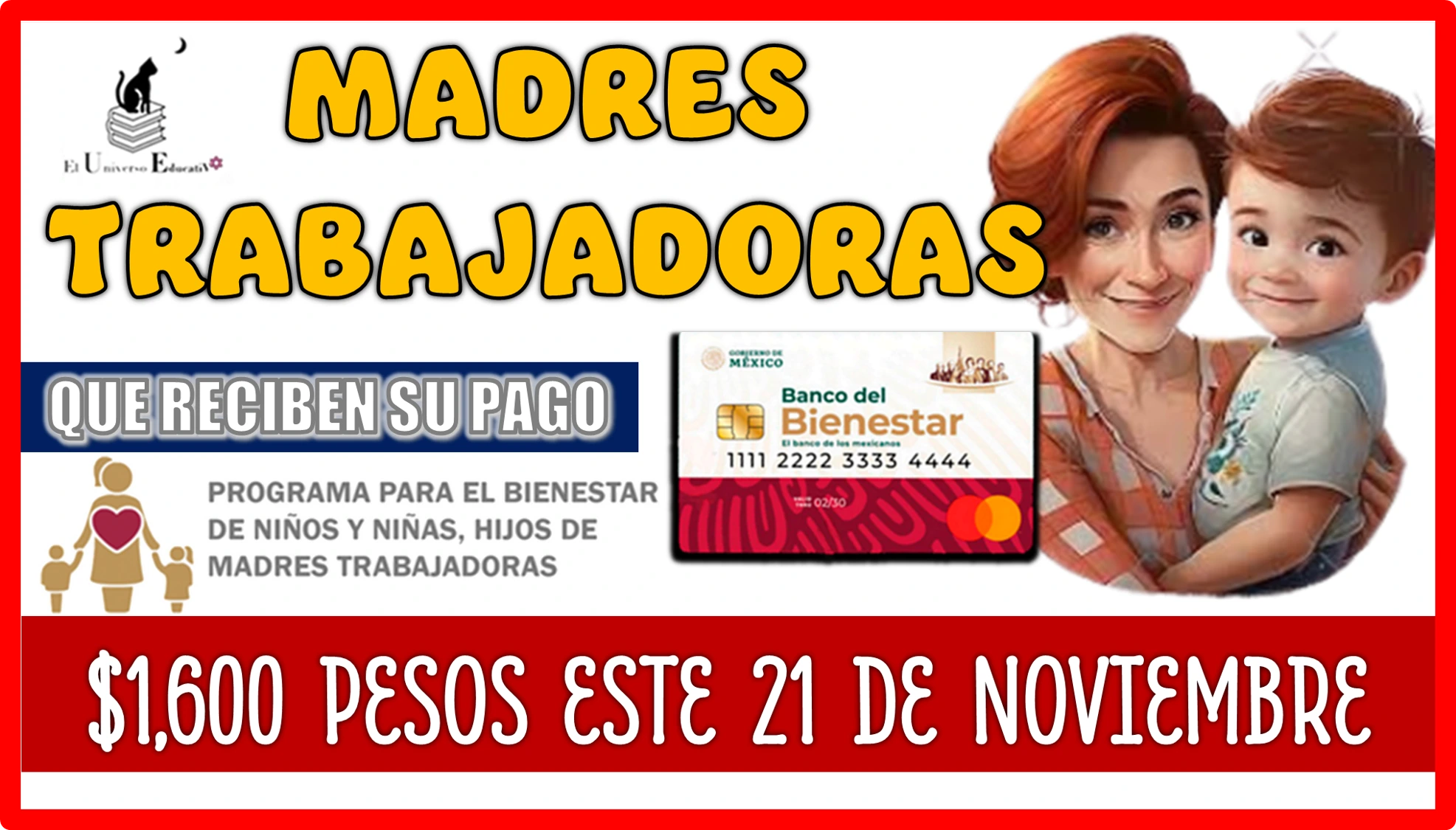 MADRES TRABAJADORAS QUE RECIBEN SU PAGO DE $1,600 PESOS, ESTE 21 DE NOVIEMBRE 