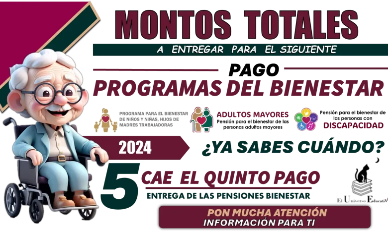 MONTOS TOTALES A ENTREGAR PARA EL SIGUIENTE PAGO | PROGRAMAS DEL BIENESTAR | 2024