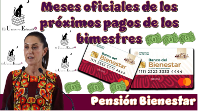 Meses oficiales de los próximos pagos de los bimestre de la Pensión Bienestar