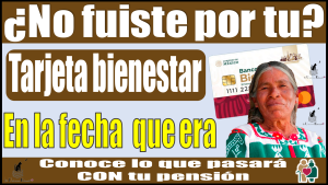 ¿No fuiste por tu Tarjeta Bienestar en la fecha que era? | Conoce lo que pasara pasará con tu pensión