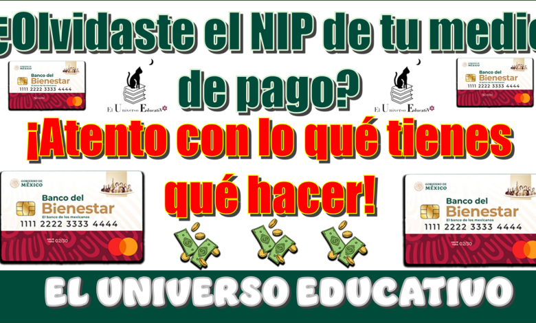 ¿Olvidaste el NIP de tu medio de pago?… ¡Atento con lo qué tienes qué hacer!