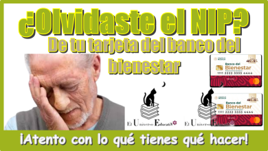 ¿Olvidaste el NIP de tu tarjeta del banco del bienestar?… ¡Atento con lo qué tienes qué hacer!
