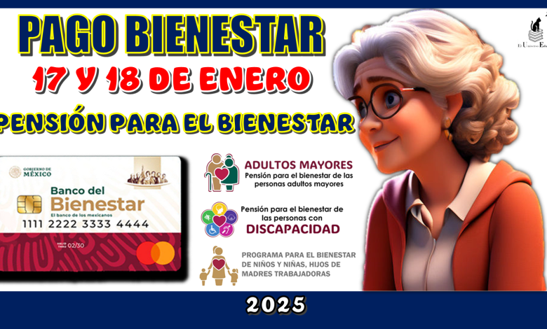 PAGO BIENESTAR LOS DÍAS:17 Y 18 DE ENERO | PENSIÓN PARA EL BIENESTAR 2025 