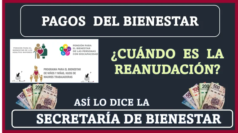 PAGOS DEL BIENESTAR | ¿CUÁNDO ES LA REANUDACIÓN? | ASÍ LO DICE LA SECRETARIA DE BIENESTAR 