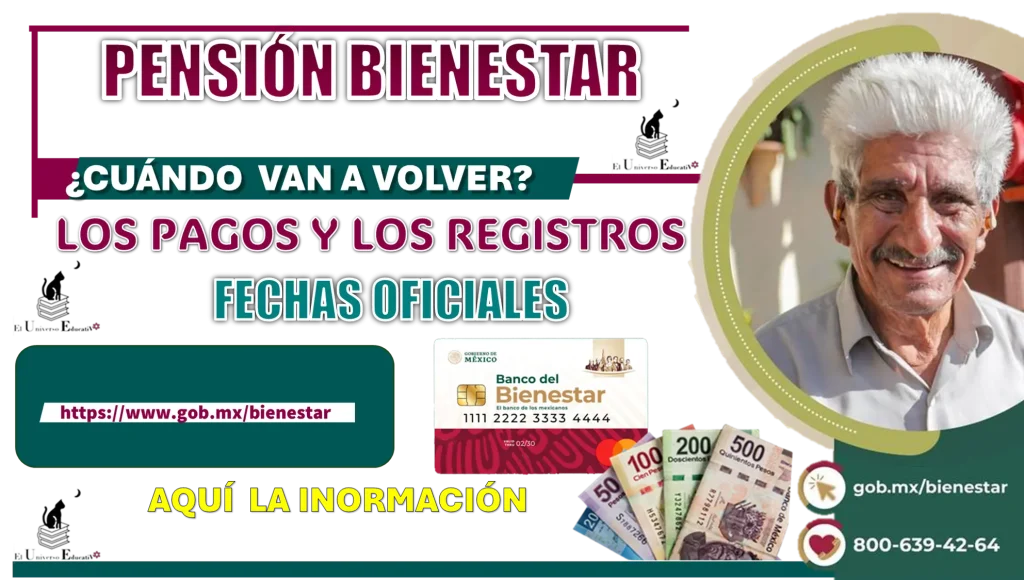 PENSIÓN BIENESTAR | ¿CUÁNDO VAN A VOLVER LOS PAGOS Y LOS REGISTROS? | FECHAS OFICIALES 