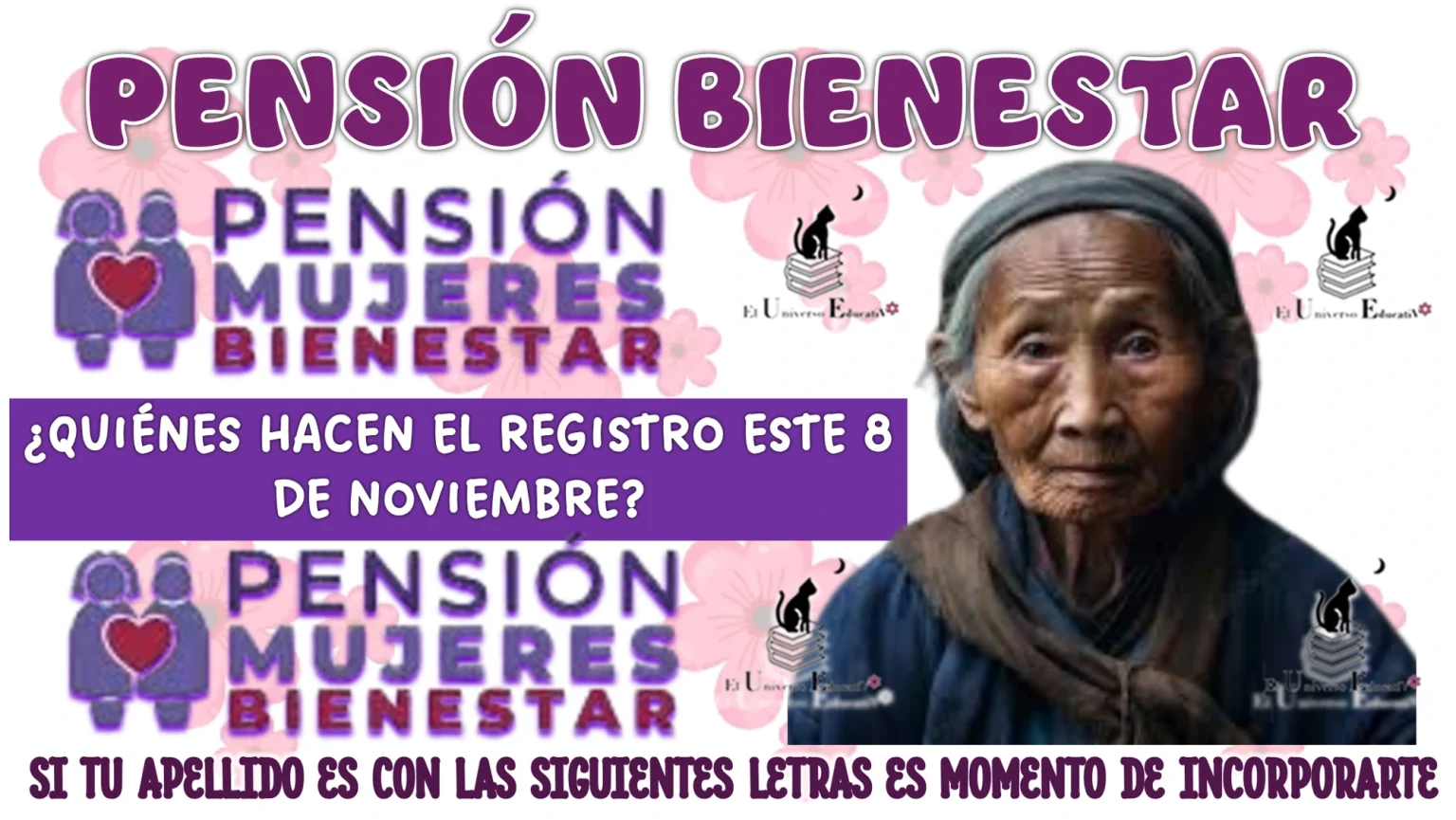 PENSIÓN BIENESTAR ¿QUIÉNES HACEN EL REGISTRO ESTE 8 DE NOVIEMBRE?...SI TU APELLIDO ES CON LAS SIGUIENTES LETRAS ES MOMENTO DE INCORPORARTE