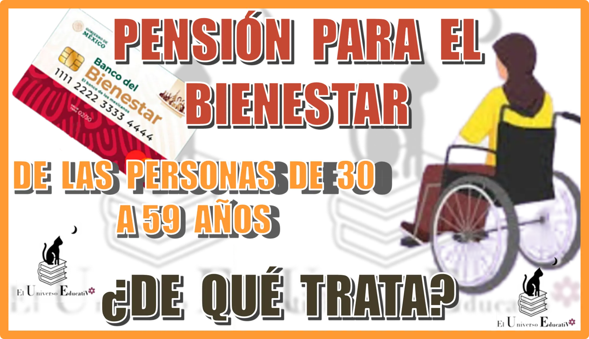 PENSIÓN PARA EL BIENESTAR DE LAS PERSONAS DE 30 A 59 AÑOS...¿DE QUÉ TRATA?