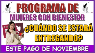 PROGRAMA DE MUJERES CON BIENESTAR | ¿CUÁNDO SE ESTARÁ ENTREGANDO ESTE PAGO DE NOVIEMBRE? 