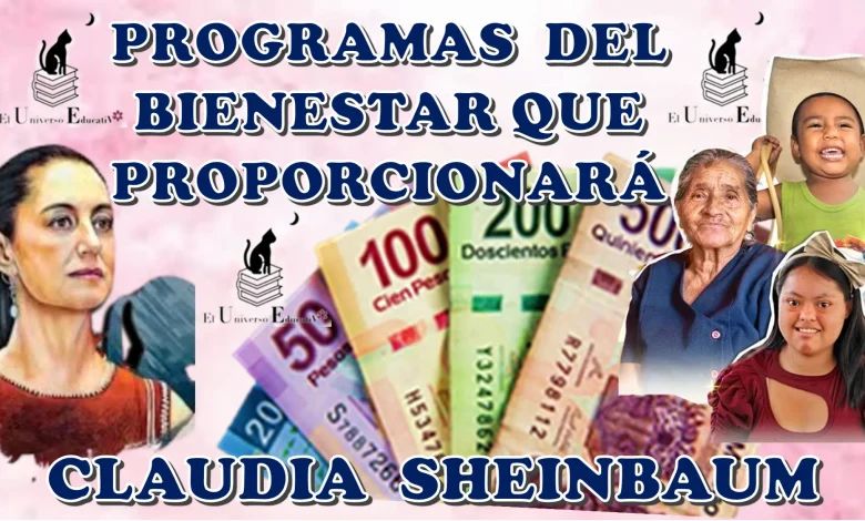 PROGRAMAS DEL BIENESTAR QUE PROPORCIONARÁ CLAUIDA SHEINBAUM...¿YA CÓNOCES DE QUÉ SE TRATAN?