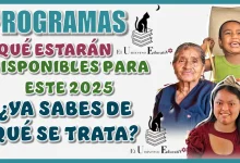 PROGRAMAS QUÉ ESTARÁN DISPONIBLES PARA ESTE 2025...¿YA SABES DE QUÉ SE TRATA?