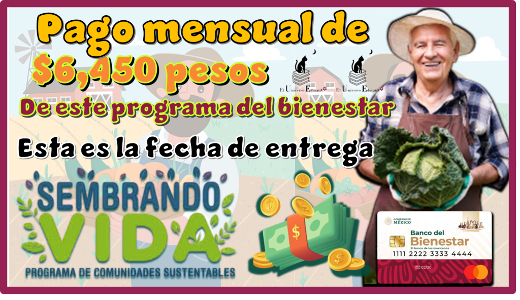 Pago mensual de $6,450 de este programa del bienestar...Esta es la fecha de entrega 