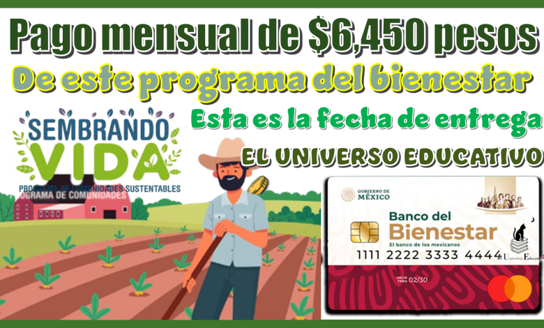 Pago mensual de $6,450 pesos de este programa del bienestar…Esta es la fecha de entrega