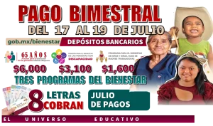 Pagos bienestar del 17 al 19 de julio | Programas del bienestar