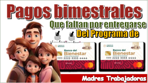 Pagos bimestrales que aún faltan por entregarse del Programa de Madres Trabajadoras