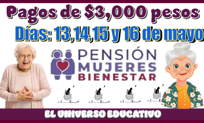 Pagos de $3,000 pesos | Días: 13,14,15 y 16 de mayo