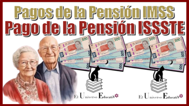 Pagos de la Pensión IMSS y pago de la Pensión ISSSTE 