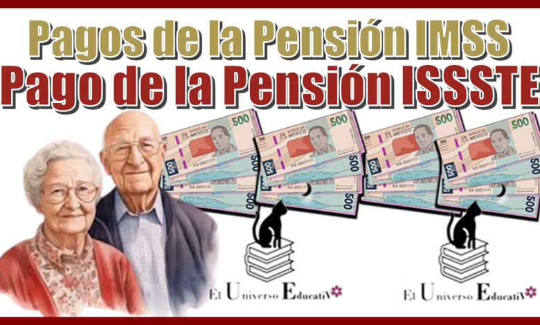 Pagos de la Pensión IMSS y pago de la Pensión ISSSTE 